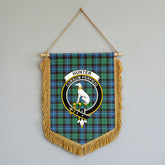 Hunter Ancient Tartan Crest Wall Hanging Banner - Wood Pole